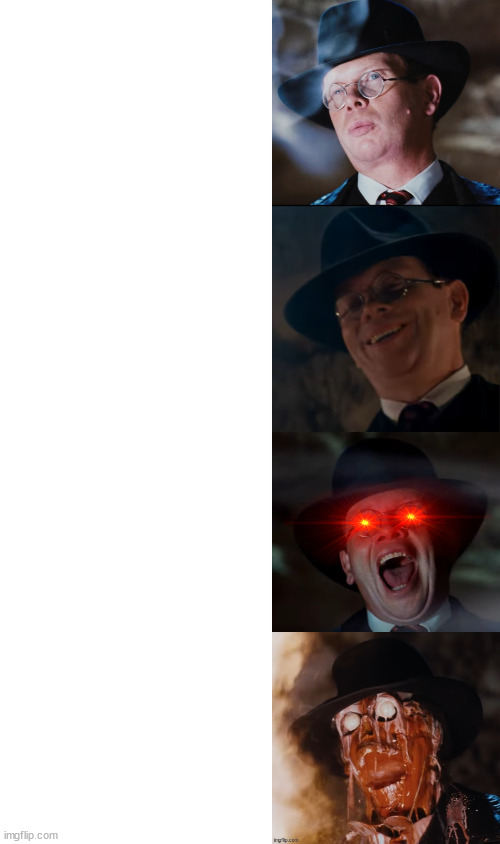 Vince McMahon Raiders of the Lost Arc Version | image tagged in blank white template,indiana jones | made w/ Imgflip meme maker