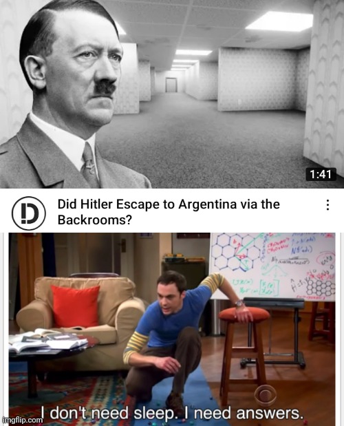 Hitler escape plan | image tagged in ww2,backrooms,the backrooms | made w/ Imgflip meme maker