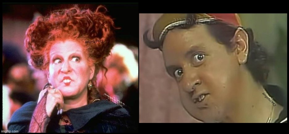 image tagged in hocus pocus,bette midler,movies,tv series,quico,winnie | made w/ Imgflip meme maker