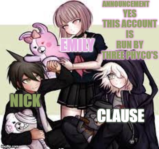 the team | YES THIS ACCOUNT IS RUN BY THREE PHYCO'S | image tagged in the team | made w/ Imgflip meme maker