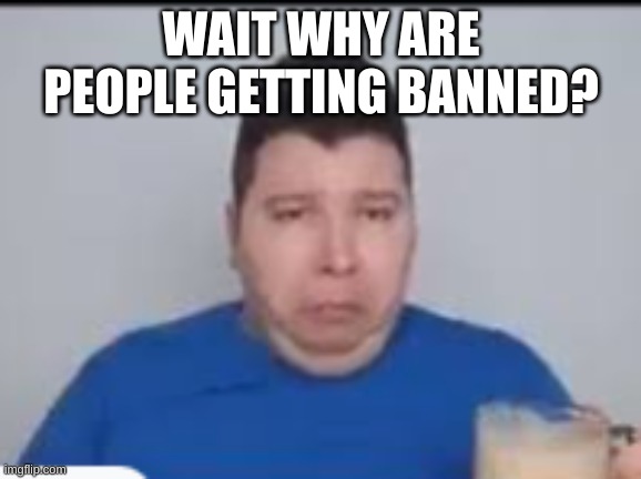 :( | WAIT WHY ARE PEOPLE GETTING BANNED? | made w/ Imgflip meme maker