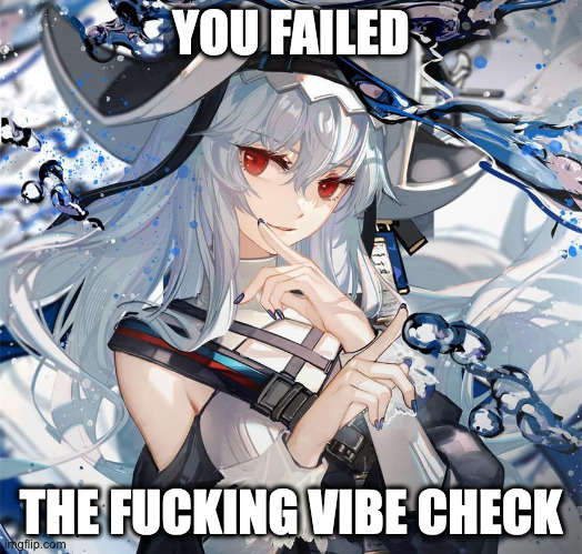 vibe check :( | YOU FAILED; THE FUCKING VIBE CHECK | image tagged in vibe check | made w/ Imgflip meme maker