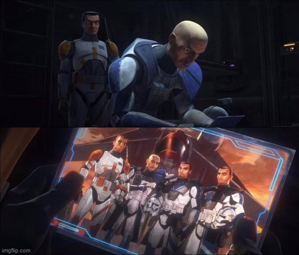 echo, fives and before that hevy | image tagged in star wars,clone wars | made w/ Imgflip meme maker