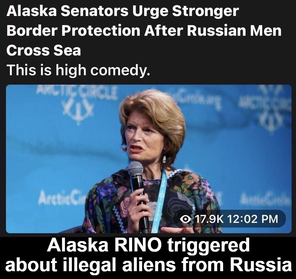 High Comedy in Alaska | image tagged in lisa murkowski,illegal immigration,alaska,rino,super_triggered,i have achieved comedy | made w/ Imgflip meme maker