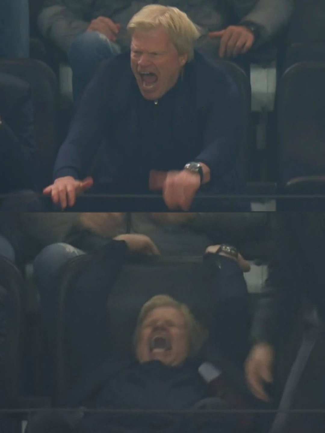 High Quality Oliver Kahn getting mad Blank Meme Template