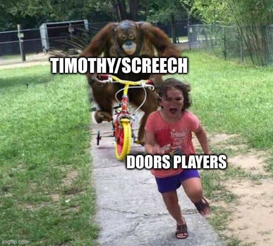 Run! | TIMOTHY/SCREECH DOORS PLAYERS | image tagged in run | made w/ Imgflip meme maker