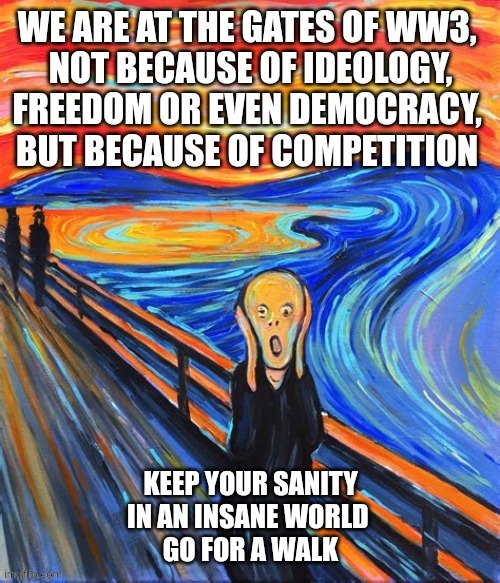 Keep your Sanity | KEEP YOUR SANITY
IN AN INSANE WORLD 
GO FOR A WALK | made w/ Imgflip meme maker