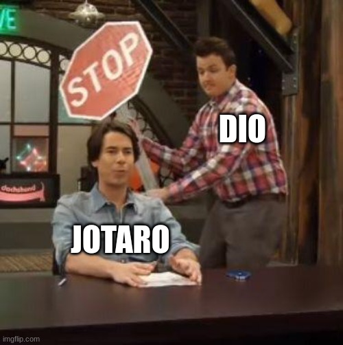 Jotaro VS DIO 1987 (colorized) | DIO; JOTARO | image tagged in normal conversation,jojo's bizarre adventure,jotaro,dio brando | made w/ Imgflip meme maker