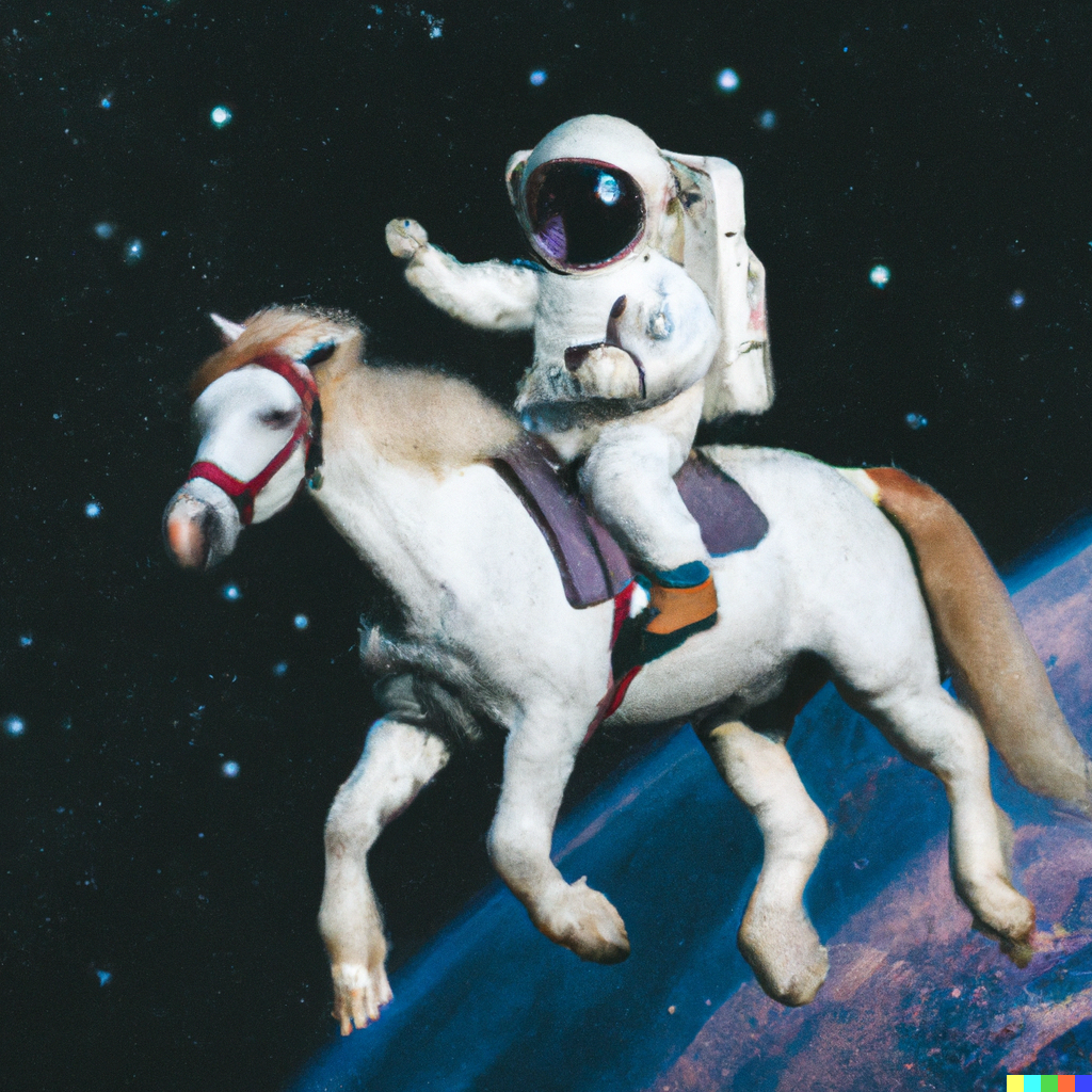 Astronaut on A Horse Blank Meme Template
