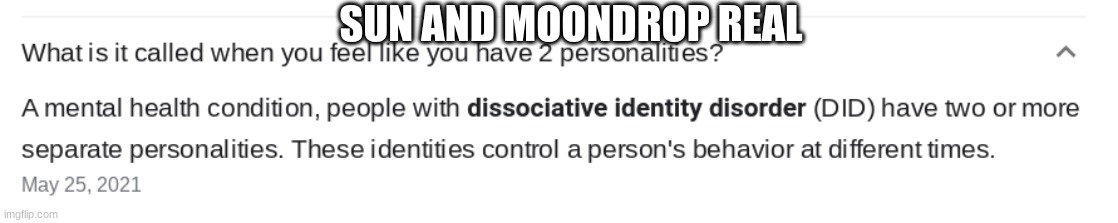 real | SUN AND MOONDROP REAL | made w/ Imgflip meme maker