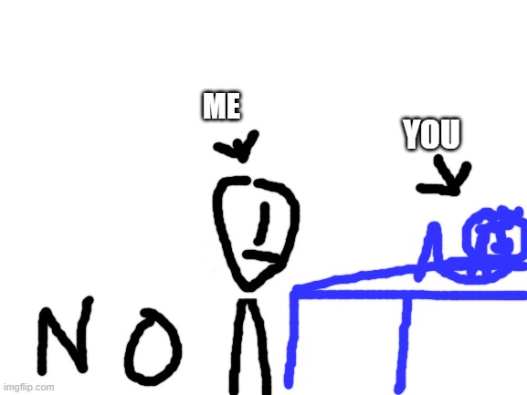 Blank White Template | ME YOU | image tagged in blank white template | made w/ Imgflip meme maker