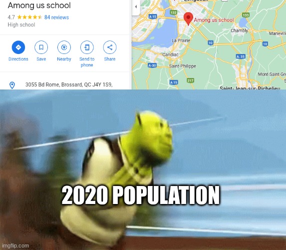 RUN BOI | 2020 POPULATION | image tagged in shrek,covid-19,among us,sus | made w/ Imgflip meme maker
