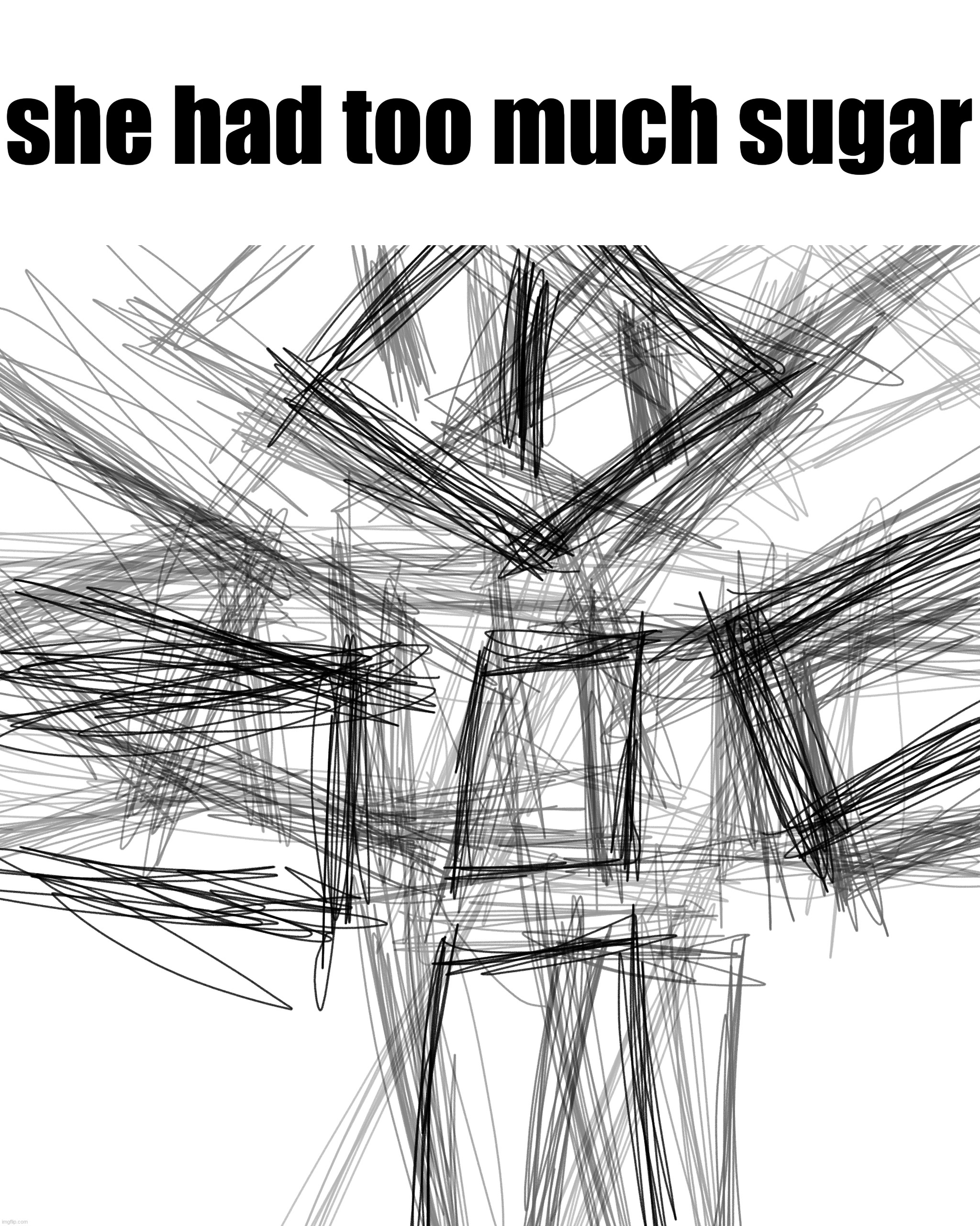 she had too much sugar | made w/ Imgflip meme maker