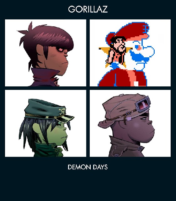 High Quality 7_GRAND_DAD Gorillaz Template Fixed Blank Meme Template