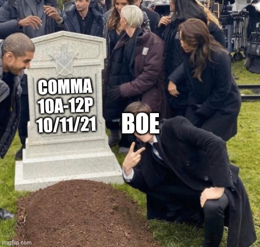 Grant Gustin over grave | COMMA
10A-12P
10/11/21; BOE | image tagged in grant gustin over grave | made w/ Imgflip meme maker