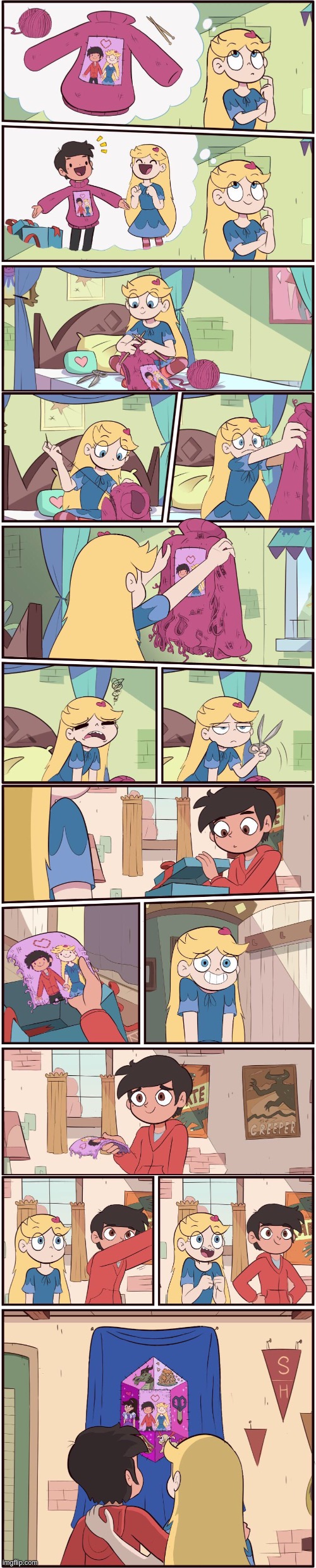 MorningMark - Stitching Together | image tagged in morningmark,comics,star vs the forces of evil,svtfoe,memes,stop reading the tags | made w/ Imgflip meme maker