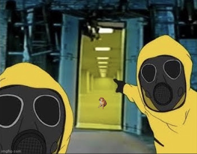 *Insert something funny here* | image tagged in hazmat men pointing at the backrooms portal,the backrooms,backrooms,dodge | made w/ Imgflip meme maker