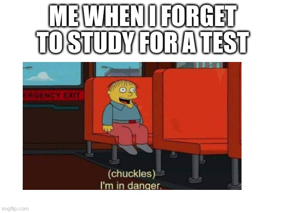Test | ME WHEN I FORGET TO STUDY FOR A TEST | image tagged in memes | made w/ Imgflip meme maker