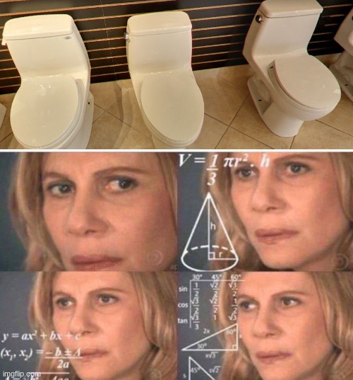 I found a weird bathroom | image tagged in math lady/confused lady,lol,funny,lol so funny,you had one job,you had one job just the one | made w/ Imgflip meme maker