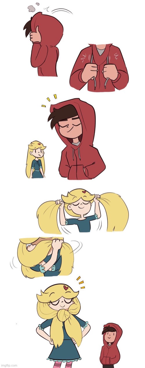 MorningMark - Hair Hoodie | image tagged in comics,svtfoe,star vs the forces of evil,morningmark,memes,stop reading the tags | made w/ Imgflip meme maker