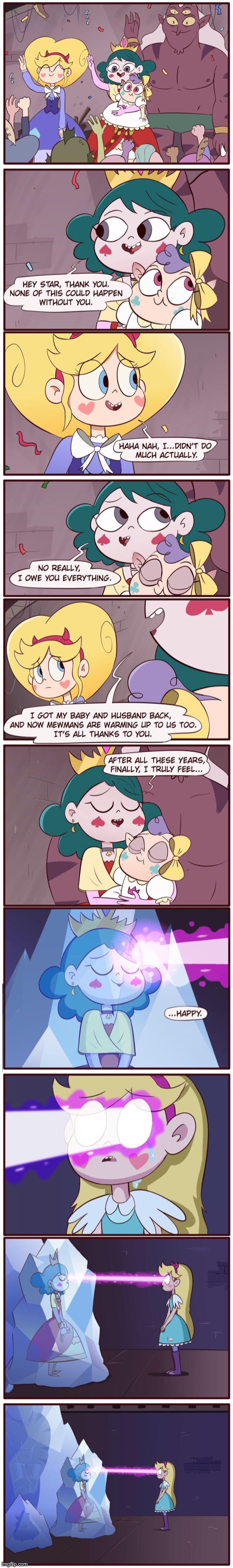 MorningMark - Thanks to them | image tagged in comics,morningmark,svtfoe,star vs the forces of evil,memes,stop reading the tags | made w/ Imgflip meme maker