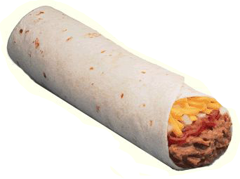 High Quality badly cropped bean and cheese burrito Blank Meme Template