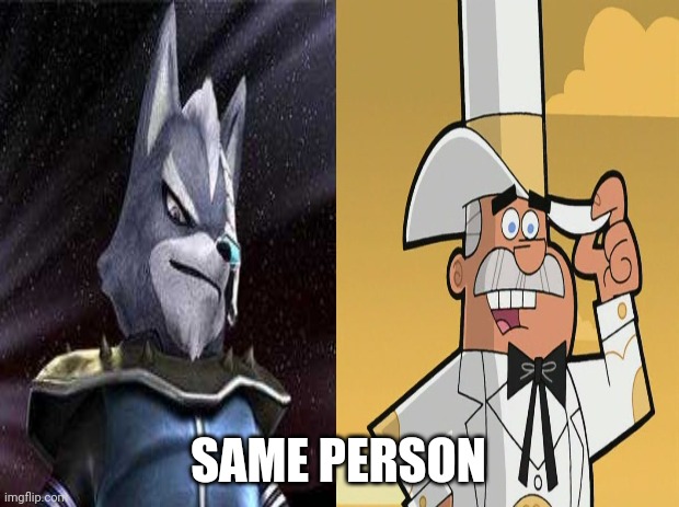 Not lying | SAME PERSON | image tagged in star fox,wolf,fairly odd parents,nickelodeon | made w/ Imgflip meme maker