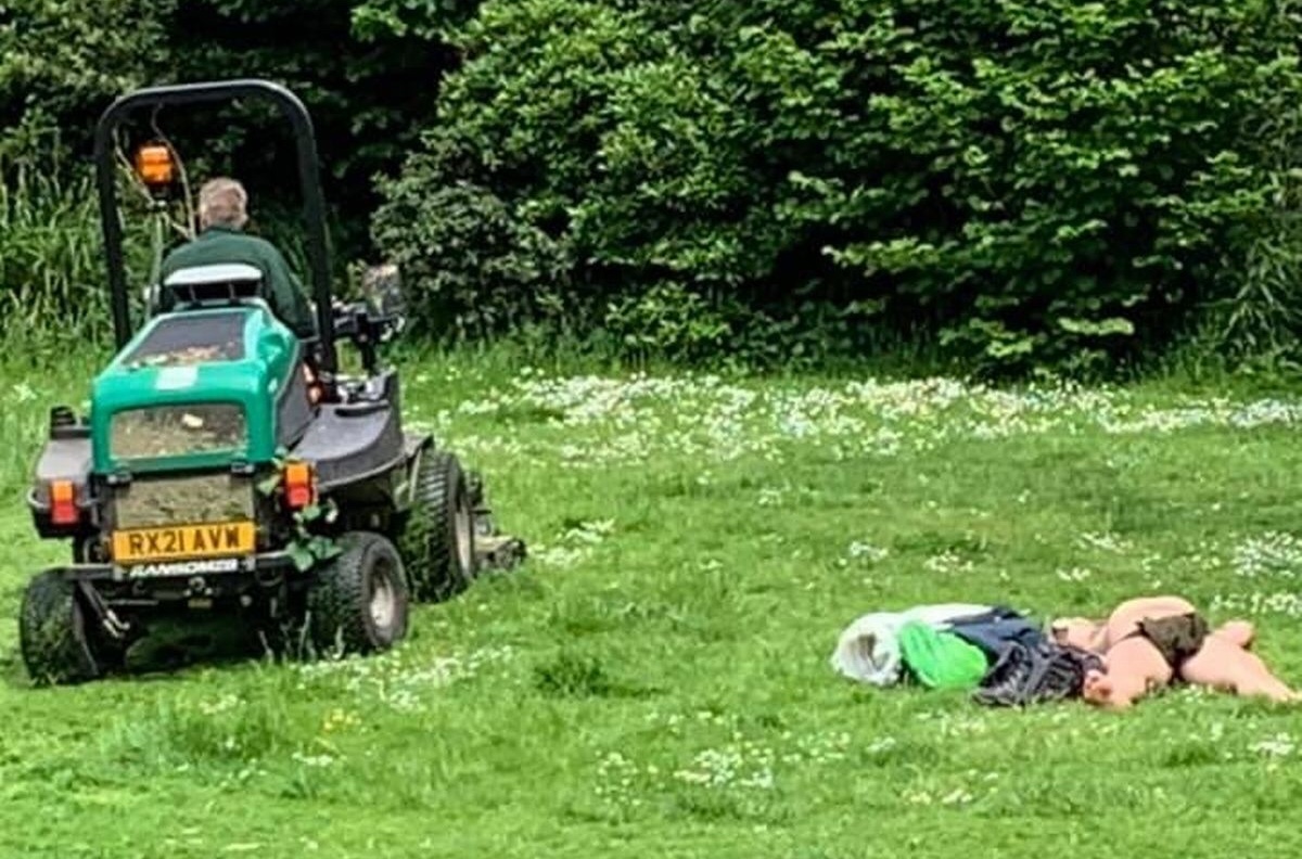 Grass cutting Blank Meme Template