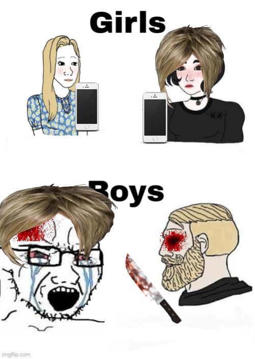 Boy Karens vs Girl Karens | image tagged in girls vs boys,karens | made w/ Imgflip meme maker