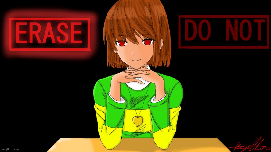 Just Chara =) 
[art not mine] | image tagged in just chara | made w/ Imgflip meme maker