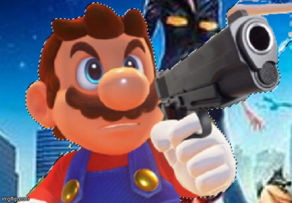 guess what im making with photoshop. | image tagged in memes,funny,mario,gun,photoshop,guess | made w/ Imgflip meme maker