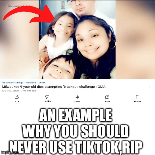 R.I.P | AN EXAMPLE WHY YOU SHOULD NEVER USE TIKTOK,RIP | image tagged in sad,tiktok,rip | made w/ Imgflip meme maker