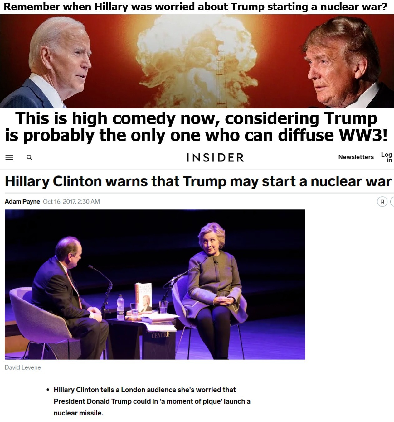 High Comedy: Trump vs. Biden | image tagged in high comedy,tump vs biden,triggering leftists,warmongers,liar liar my teacher says,liberal hypocrisy | made w/ Imgflip meme maker