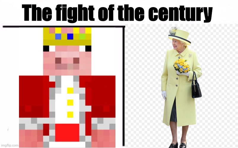 Who Would Win Blank | The fight of the century | image tagged in who would win blank,queen elizabeth,technoblade | made w/ Imgflip meme maker