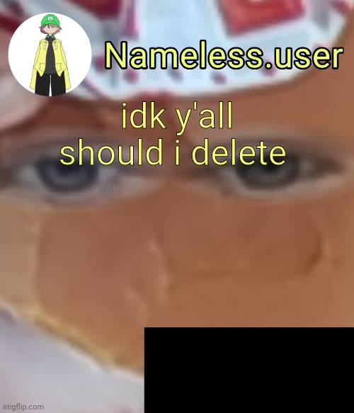 name | idk y'all should i delete | image tagged in name | made w/ Imgflip meme maker