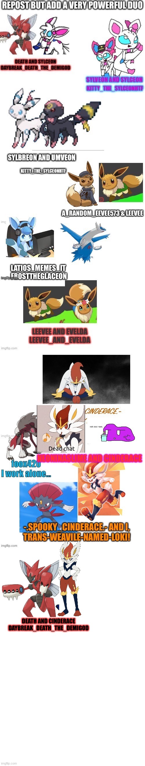 wholesome :D | DEATH AND CINDERACE
DAYBREAK_DEATH_THE_DEMIGOD | image tagged in blank white template | made w/ Imgflip meme maker