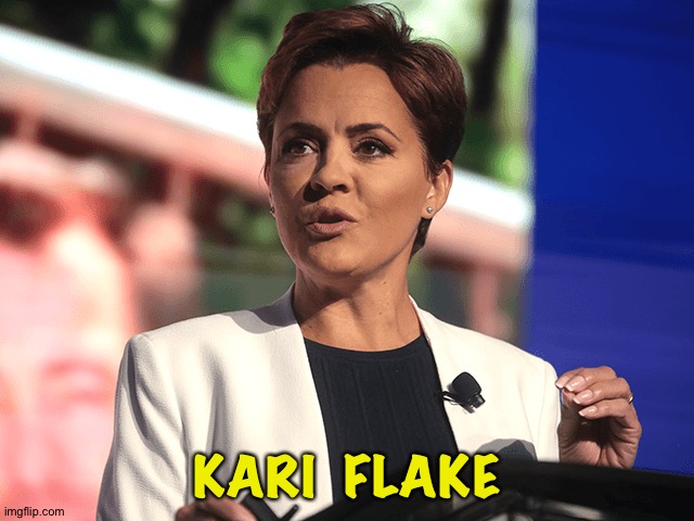 Kari Lake Flake | KARI  FLAKE | image tagged in kari lake | made w/ Imgflip meme maker