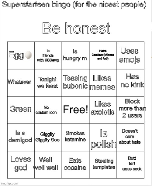 Try it | image tagged in superstarteen bingo | made w/ Imgflip meme maker
