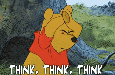 pooh bear think think think Blank Meme Template