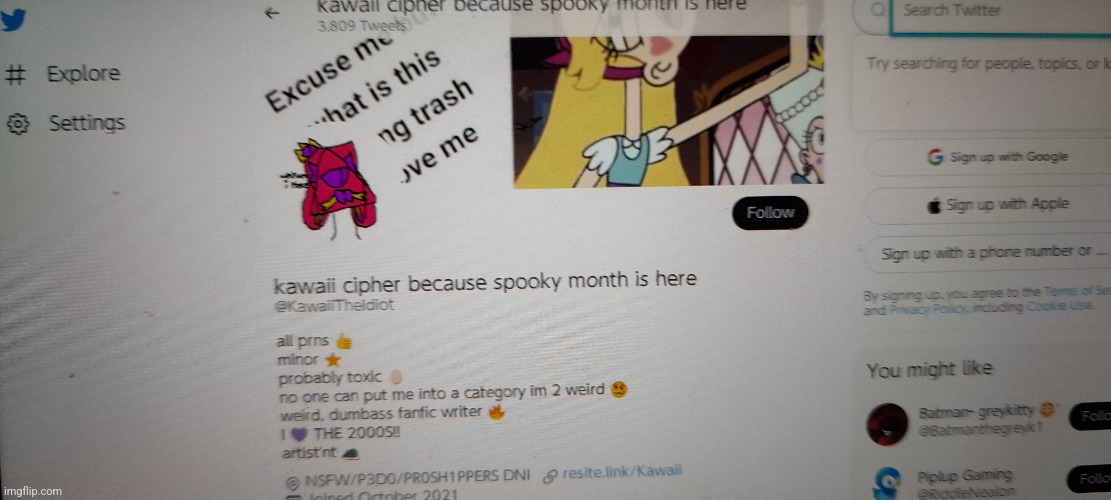 kawaiifurrys twitter | made w/ Imgflip meme maker