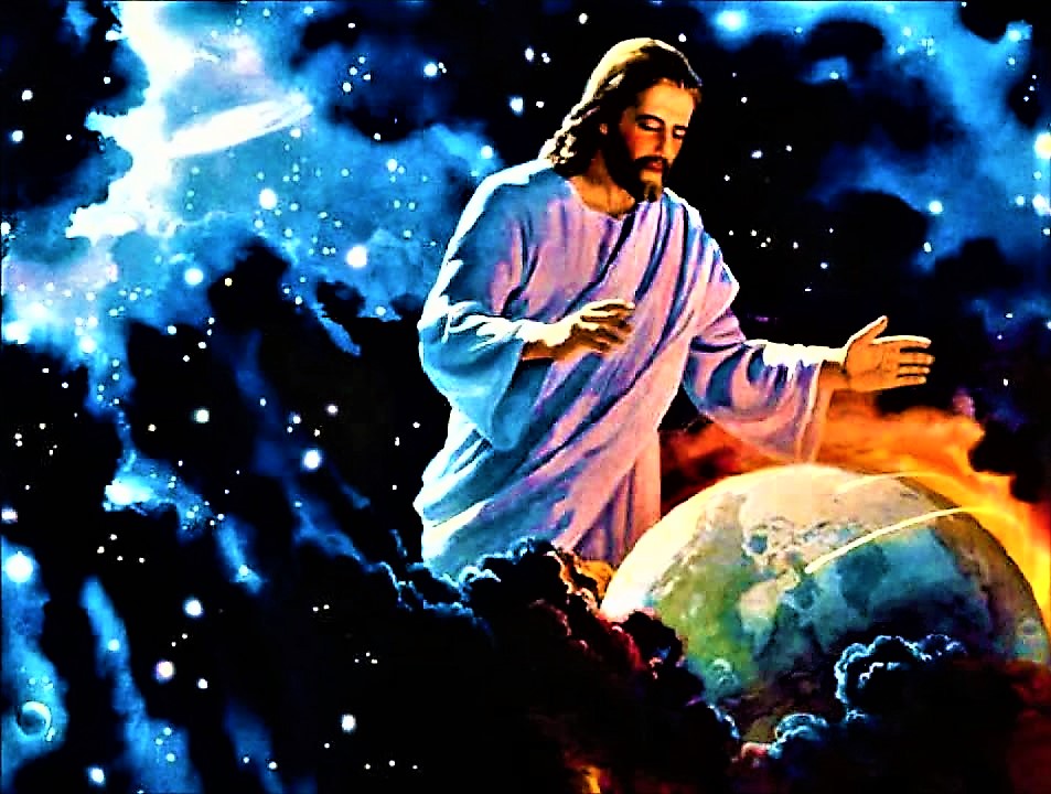 Jesus watches the Earth Blank Meme Template