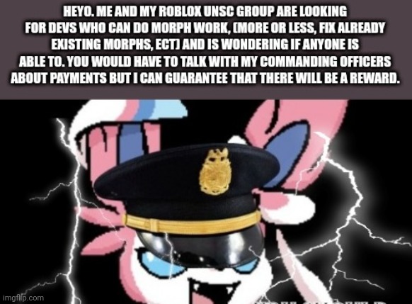 Feel free meme chat me and I'll work on getting you the discord. | image tagged in sylveon,roblox | made w/ Imgflip meme maker