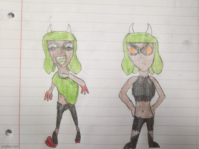 Inkmatas dressed as Shiver and Pacifica | made w/ Imgflip meme maker