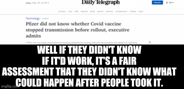 Imagine being called 'anti-vax' because you wanted to know if something was safe...AND WORKED before taking it | WELL IF THEY DIDN'T KNOW IF IT'D WORK, IT'S A FAIR ASSESSMENT THAT THEY DIDN'T KNOW WHAT COULD HAPPEN AFTER PEOPLE TOOK IT. | image tagged in liberals | made w/ Imgflip meme maker