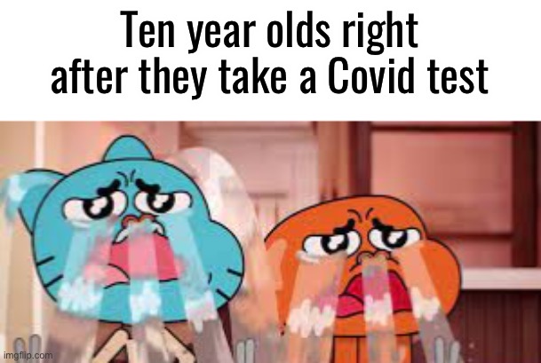 Why | Ten year olds right after they take a Covid test | made w/ Imgflip meme maker