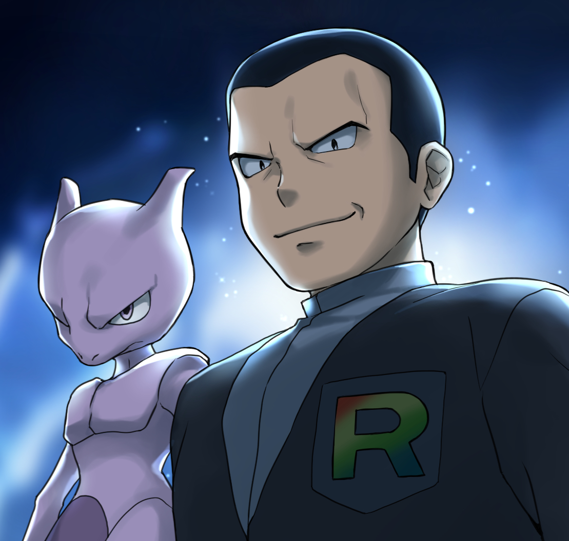 Giovanni with Mewtwo Blank Meme Template