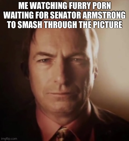 3D saul | ME WATCHING FURRY PORN WAITING FOR SENATOR ARMSTRONG TO SMASH THROUGH THE PICTURE | image tagged in 3d saul | made w/ Imgflip meme maker