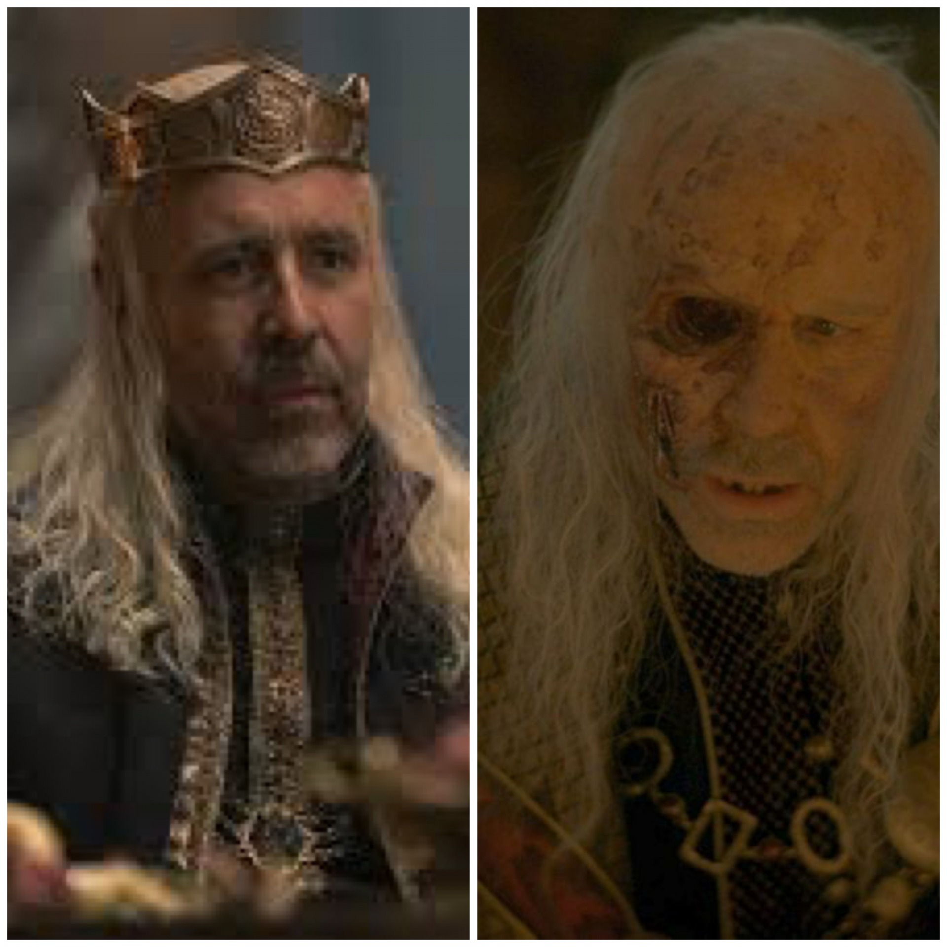 Viserys before and after Blank Meme Template