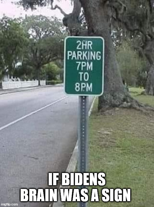 IF BIDENS BRAIN WAS A SIGN | made w/ Imgflip meme maker