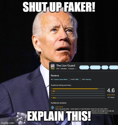 Joe Biden | SHUT UP FAKER! EXPLAIN THIS! | image tagged in joe biden | made w/ Imgflip meme maker